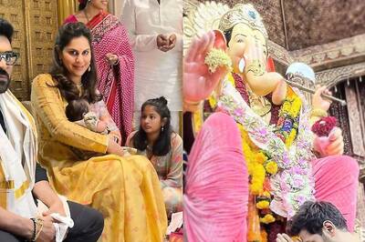 Ganesh Chaturthi 2023: Ram Charan Celebrates With Daughter Klin, Kartik Aaryan Visits Lal Baug