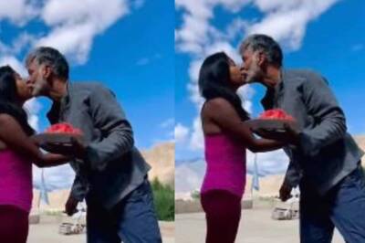 Lovebirds Milind Soman, Ankita Konwar Share ‘Sweetest Kiss’ In Ladakh, Fans Call Them 'Cutest Couple'