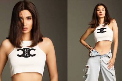 Pics: Diana Penty Looks Sporty in This White Crop Top and Unbuttoned Denim