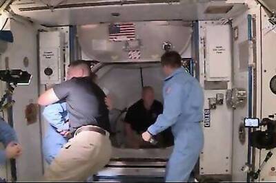 'Rise and shine, dad': NASA astronauts on overnight trip home in SpaceX capsule