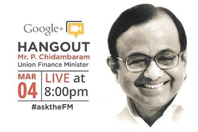 Watch: P Chidambaram in a Google+ Hangout on Budget 2013
