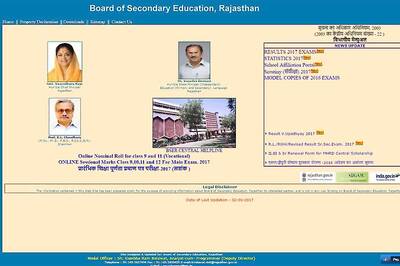Rajasthan Board RBSE Class 10 Results 2017 Declared on rajresults.nic.in