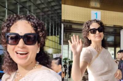 Kangana Ranaut Teases Paparazzi as She Leaves Mumbai On Ganesh Chaturthi, Asks 'Aap Mujhse Darte Ho?'