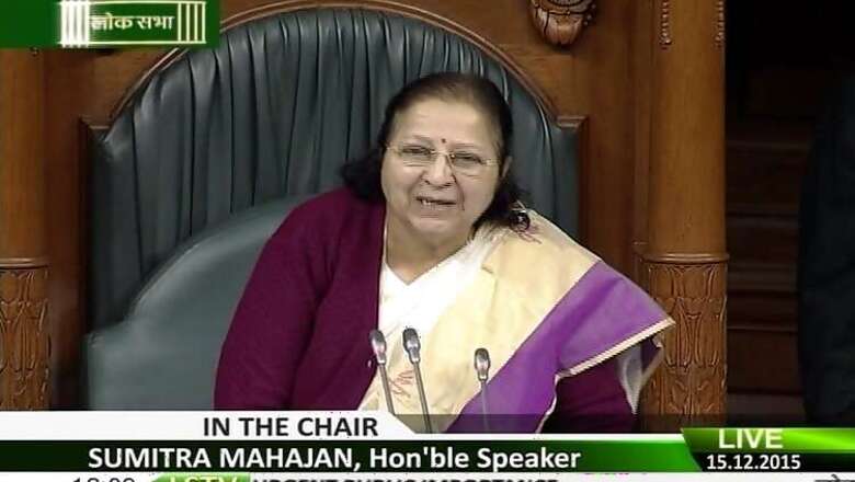 Congress MPs do not have national interest but only vested interest: Sumitra Mahajan