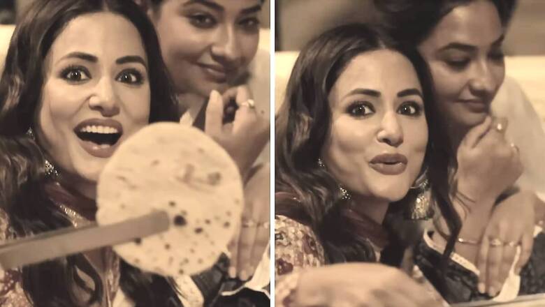 Watch: Hina Khan Can't Keep Calm After Making Her First Gol Roti
