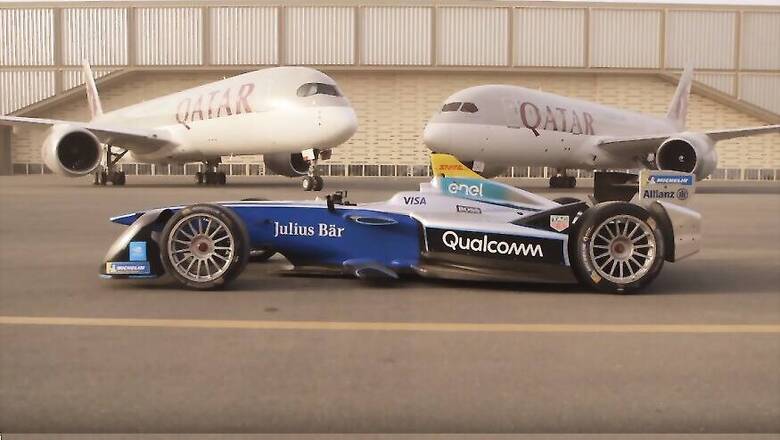 Formula E Racecar vs Qatar Airways’ Airbus A350 vs Boeing 787 Dreamliner [Video] – Guess Who Wins?
