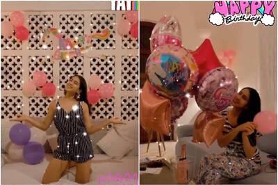 Sara Ali Khan Rings in 25th Birthday with Colourful Balloons and Multiple Cakes on Vacation