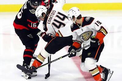 Gibson Makes Season-high 44 Saves, Ducks Beat Senators 2-1