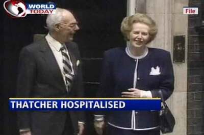 Former British PM Thatcher admitted to hospital