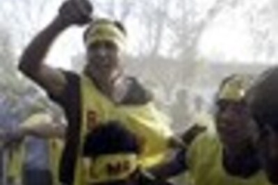 In Pics: Tibetans scale great wall of China embassy