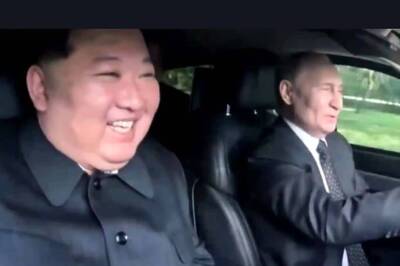 Putin, Kim Jong-un Take Turns To Drive Each Other In Russian-made Limousine | Watch