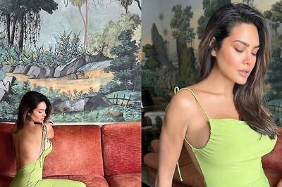 Sexy! Esha Gupta Flaunts Her Curves In Green Backless Bodycon Dress; Check Photos