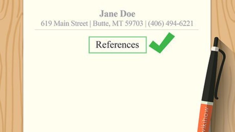 How to Include References in a CV