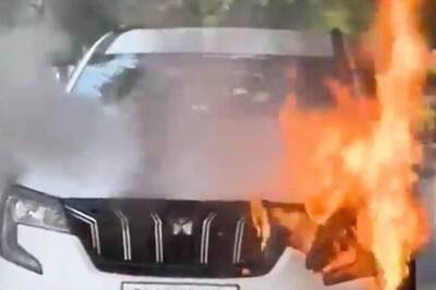 Brand New SUV Goes Up In Flames On Greater Noida Road, Video Goes Viral