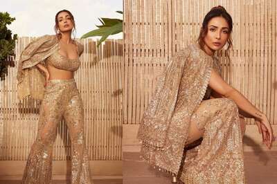 Malaika Arora In Golden Three-Piece Set Is Oh-So-Gorgeous; See Photos