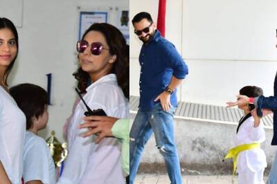 Shah Rukh Khan, Gauri Khan, Kareena Kapoor, Saif Ali Khan Attend AbRam and Taimur's Taekwondo Match