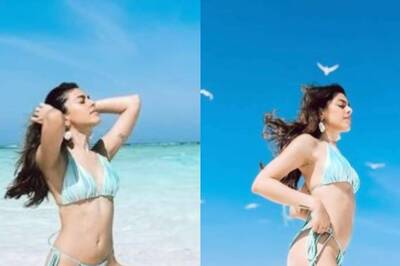 Alaya F Makes Heads Turn in Blue Bikini, Check Sensuous Pictures From Her Maldives Vacay