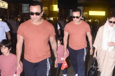 Kareena Looks Gorgeous In Co-Ord Set, Saif Flaunts Clean Shaven Look As They Return From Africa