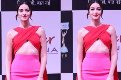 Ananya Panday Fans Go OMG As She Looks Smoking Hot In Sexy Red Top, Skirt With Thigh High Slit; Watch Video