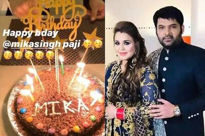 Kapil Sharma and Wife Ginni Chatrath Surprise Mika Singh with Homemade Cake on Singer's Birthday