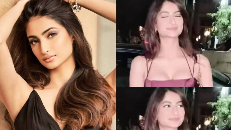 Palak Tiwari Looks Stunning in Maroon Corset Top and Brown Faux Leather Pants