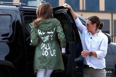 'I Really Don't Care': Melania Trump Jacket Stuns on Migrant Visit​