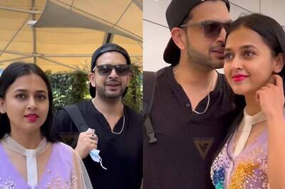 Karan Kundrra Pulls Tejasswi Prakash Close as They Pose at the Airport, Check Naagin Actor's Funky Summer OOTD