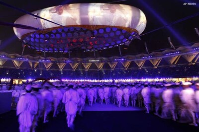 Aerostat star attraction of CWG opening ceremony