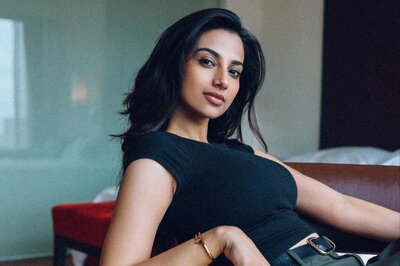 Actress Meenakshi Chaudhary Slays Casual Look In Black Round-neck T-shirt And Trousers