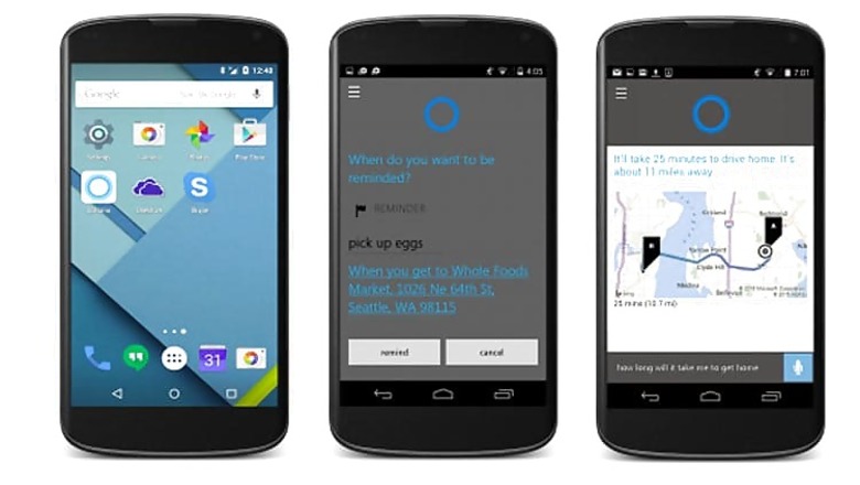 Microsoft Cortana can replace Google Now on Android devices
