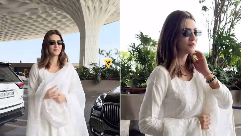 Kriti Sanon Is A Complete Vision In White As She Steps Out From Her Swanky Maybach At The Airport; Watch