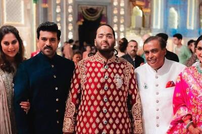 Ram Charan Greets Mukesh Ambani With Folded Hands, Hugs Newlywed Anant Ambani in Unseen Pics