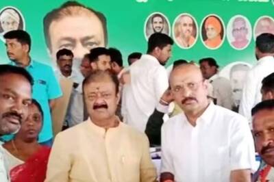 Karnataka Elections: Minister Hands Out Smart TVs To Gram Panchayat Members In KR Pete