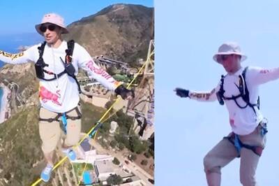 This Estonian Slackliner Scripts History By Crossing Two Continents On A Tightrope