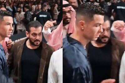 Salman Khan Stands In Background As Cristiano Ronaldo Hugs Others at Boxing Match, Video Goes Viral