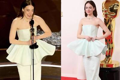 Oscars 2024: Emma Stone Is A Vision In A Beautiful Custom Louis Vuitton Peplum Skirt Suit 