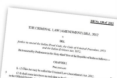 Full text: The Criminal Law (Amendment) Bill, 2012