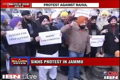 Jammu: Sikhs hold protest against Rahul's remarks on 1984 riots