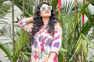 Actress Sravanthi Chokkarapu Exudes Chic Vibes In Floral Shirt And Denim Shorts