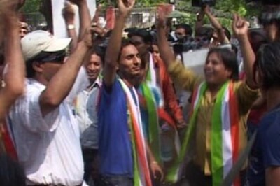 Celebrations begin in Congress, gloom in BJP