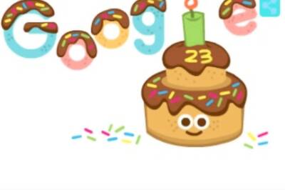 Google Turns 23, Celebrates Birthday with Animated Chocolate Cake Doodle