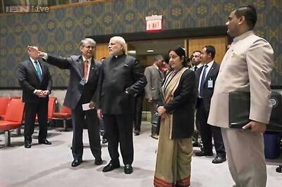 Modi visits key venues of UN at its headquarters