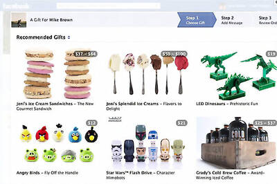 Facebook rolls out Gifts service to send real-life gifts