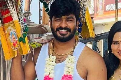 Newly-Engaged Actor Navin, TV Presented Kanmani Visit Murugan Temple in Chennai