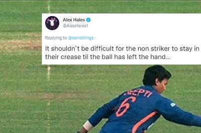 Alex Hales Takes on Teammate Sam Billings over Deepti Sharma's Charlie Dean Run Out at Lord's