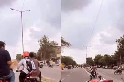 Watch: Royal Enfield Bullet, Hit By Speeding Bike, Remains Stable