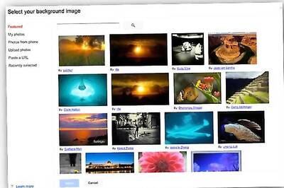 Now upload your own images as Gmail themes