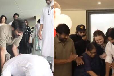 Pawan Kalyan Breaks Down As He Touches Chiranjeevi's Feet Post Election Win; Ram Charan Claps | Watch