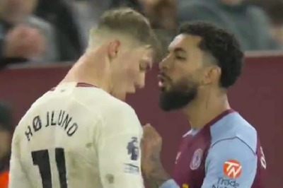 Rasmus Hojlund And Douglas Luiz Involved In On-Field Altercation In Premier League