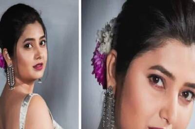 Marathi Actress Prajakta Mali Looks Gorgeous in An Aboli Colour Saree, See Pics